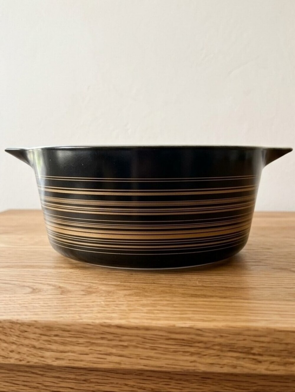 Vintage Pyrex 475‑B 2½ QT “Golden Stripe” Casserole Dish